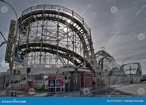 Famous And Historic Wooden Roller Coaster The Cyclone Wooden Roller
