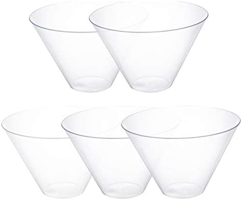 Posh Setting Large Plastic Serving Bowl Reusable Clear