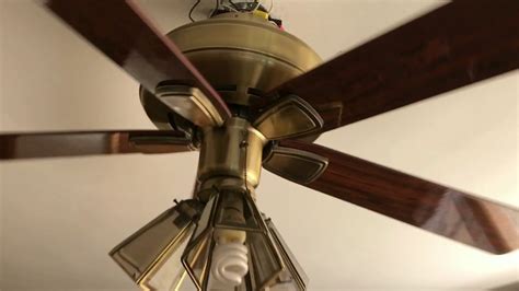 Loosen canopy, check all connections. 52" Hunter Infiniti Ceiling Fan - Demonstration #13 - YouTube