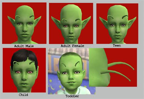 Mod The Sims Namekian Style Skins And Antennas For Everybody