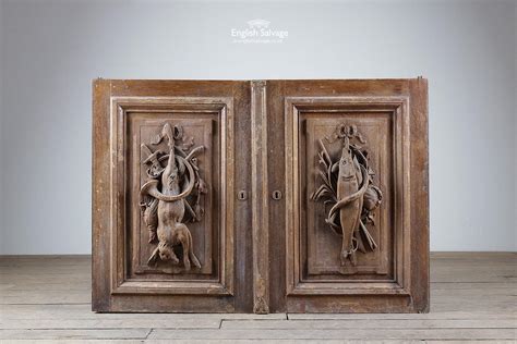 Reclaimed Carved Wooden Cupboard Doors