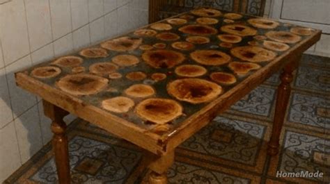 Finishing and adding legs to the wood and resin coffee table. How To Create A Unique Epoxy Resin Wooden Table At Home. - BRILLIANT DIY