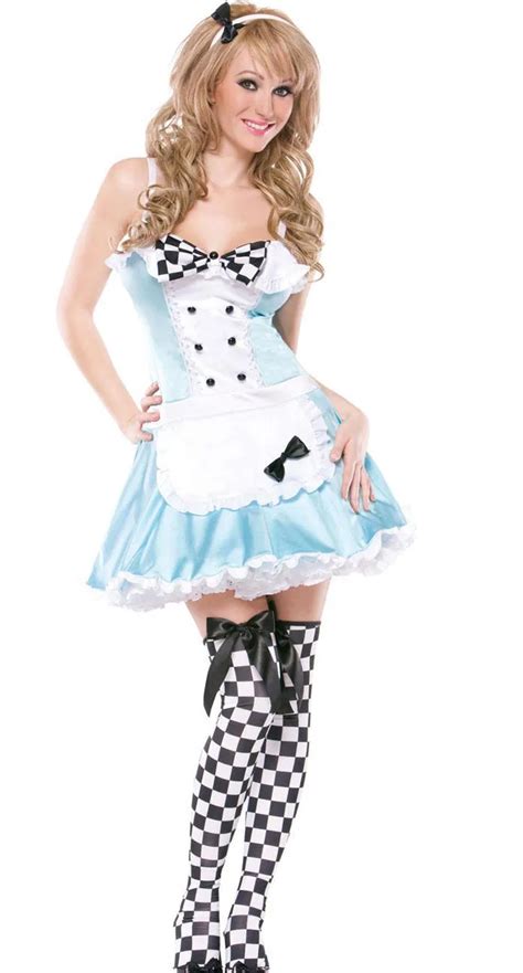 sexy alice in wonderland dress party adult fantasia lovely alice cosplay fancy dress halloween