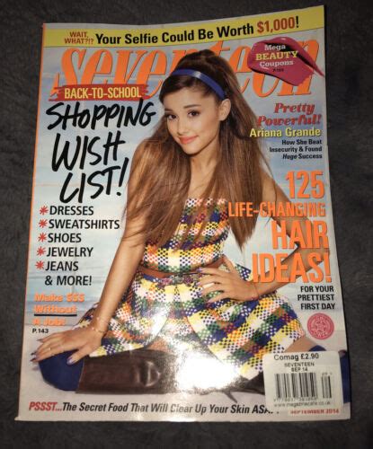 Seventeen Magazine September 2014 Ariana Grande Rare Limited Edition