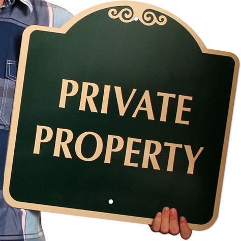 Private Property Designer Sign | Free And Fast Shipping, SKU: K-6007