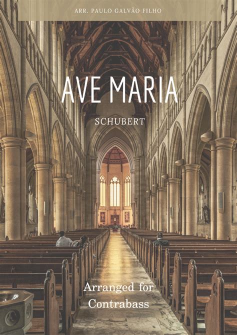 Ave Maria Schubert Contrabass Solo Sheet Music Schubert String