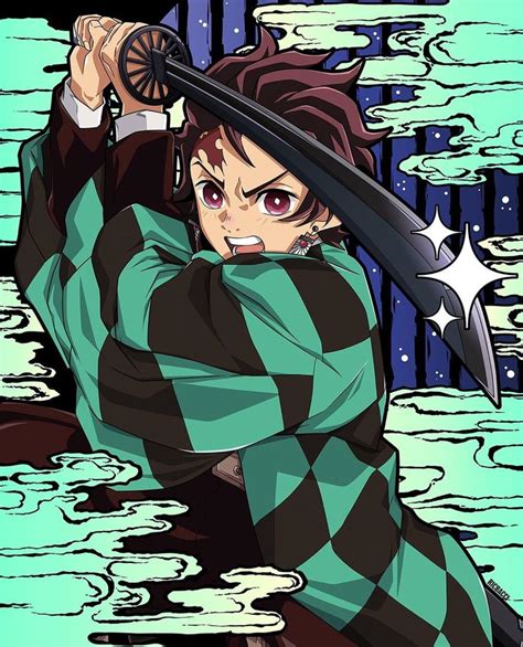 Tanjirou Demon Slayerkimetsu No Yaiba Slayer Anime Anime Canvas Art