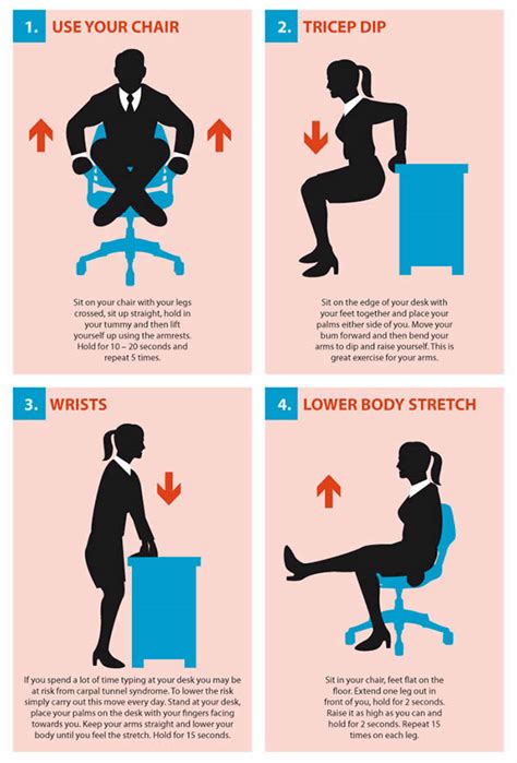 Leg Exercises To Do At Your Desk Exercise Poster