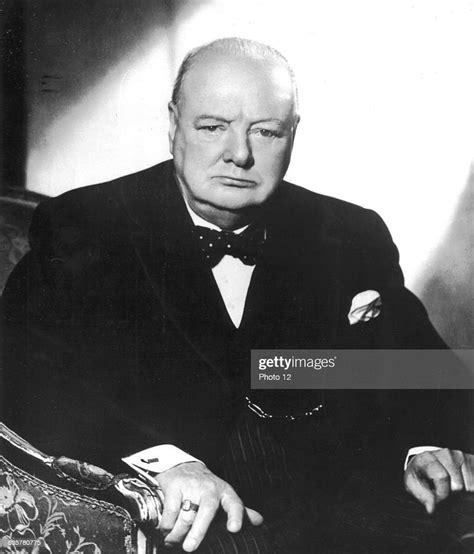 Portrait Of British Prime Minister Winston Churchill Great Britain