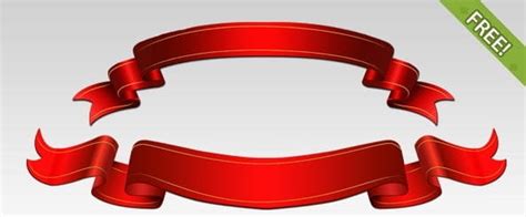 free psd red ribbons psd vector uidownload