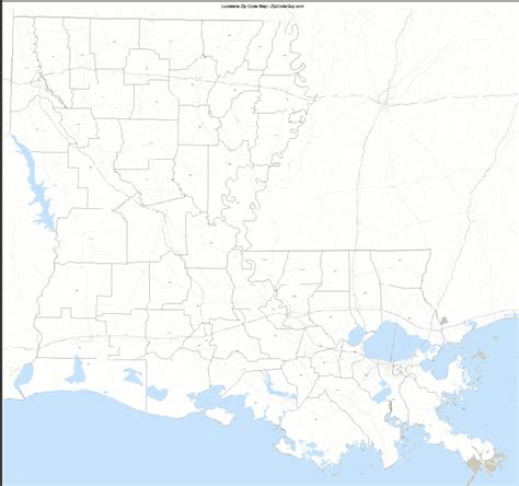 Louisiana Zip Code Map Louisiana • Mappery