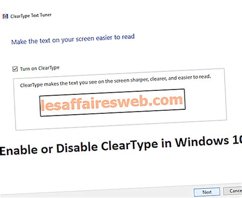Activer Ou Désactiver Cleartype Dans Windows 10