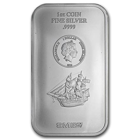 Buy 2015 1 Oz Silver Cook Islands Bounty Coin Bar 9999 Fine Apmex