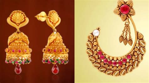 Get upto 70% off on gold jewellery making charges & upto 40% off on diamonds. Malabar Gold Earring Designs - YouTube