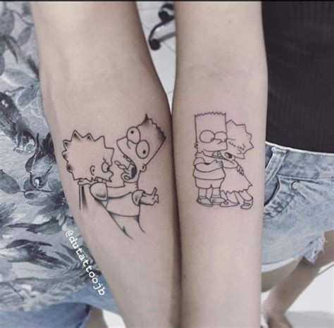Pin De Brenda Sá Em Tatuagem Tatuagem Casal Tatuagem Dos Simpsons