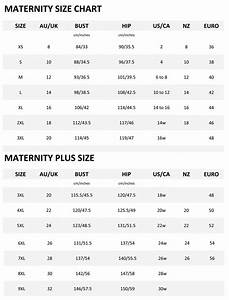 Maternity Size Chart Reg Plus Oceanroadswimwear