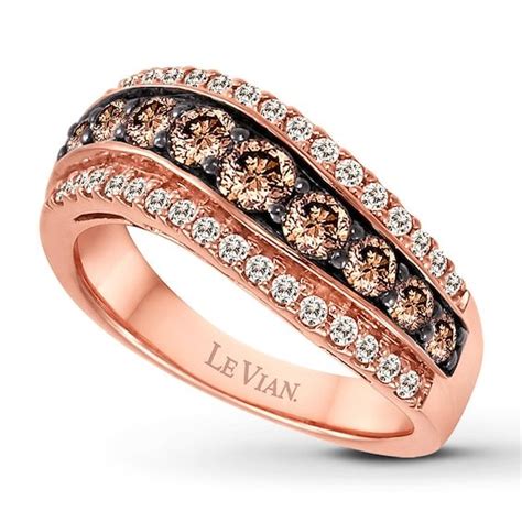 Le Vian Chocolate Diamond Ring 1 15 Ct Tw 14k Strawberry Goldjared