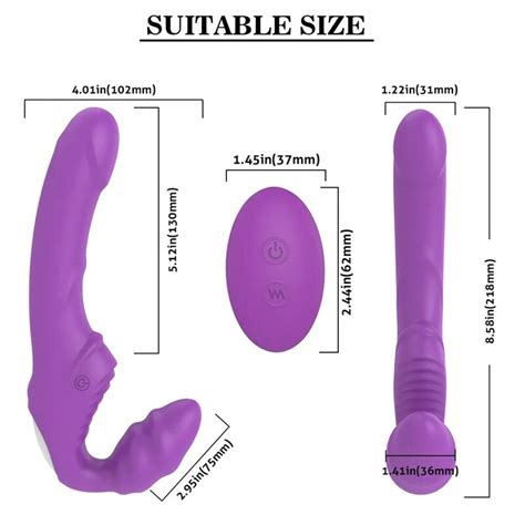 Strapon Gode Vibrateur Double Vibrant G Spot Adulte Sex Toy Pour Femmes Lesbiennes Sans Fil