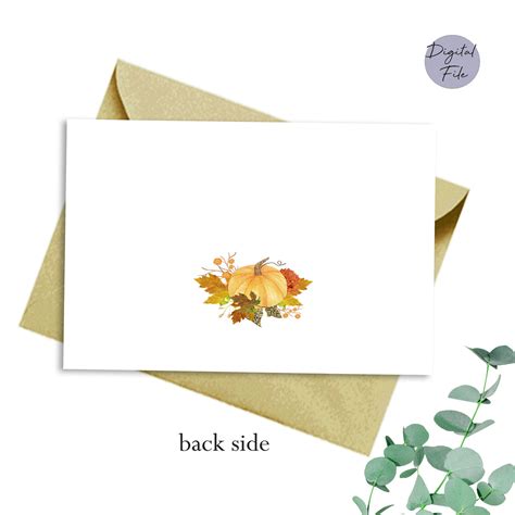Autumn Printable Card Happy Thanksgiving Card Fall Greeting Etsy