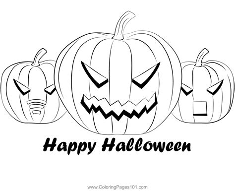 Pumpkins Carved Coloring Page For Kids Free Halloween Printable