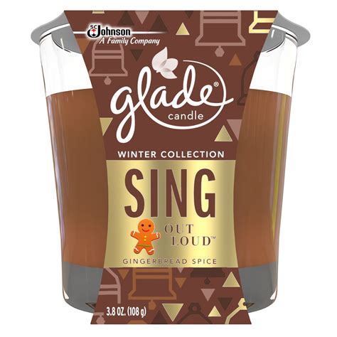 Glade Candle Sing Out Loud Gingerbread Spice 38 Oz