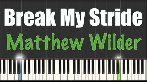 Break My Stride Matthew Wilder Piano Tutorial Youtube