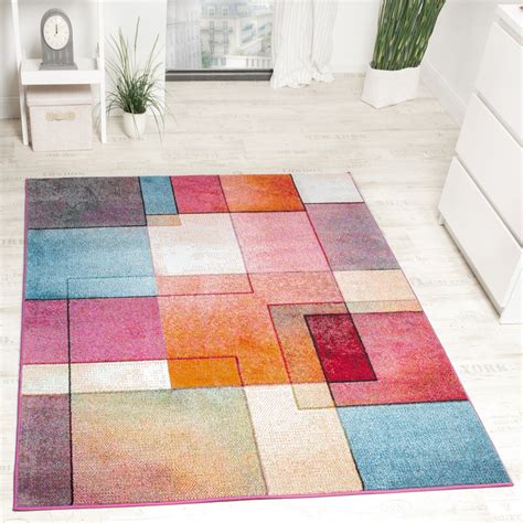 Moderne teppiche bei poco kaufen Teppich Trendig Kariert Mehrfarbig | Teppich.de