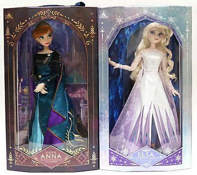New Disney Parks Frozen Queen Anna And Snow Queen Elsa Le Doll Set Ebay