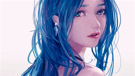 Blue Haired Female Anime Character Hatsune Miku Blue Hair White Background Hd Wallpaper