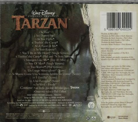 Phil Collins Tarzan Colonna Sonora Originale Italian Cd Album Cdlp 626713