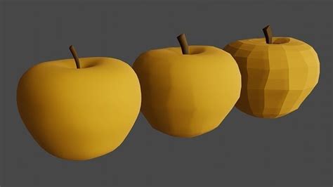 3d Model Apple Low Medium Poly Game Ready Unity 5 Unreal Engine 4 Vr
