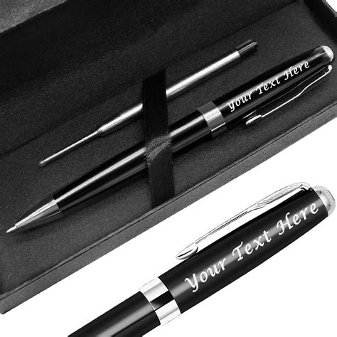 Personalised Pen Custom Engraved Pen Case For Men Retractable Writing