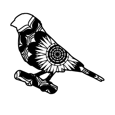 Download Finch Mandala Animals Svg (With images) | Mandala, Svg, Art