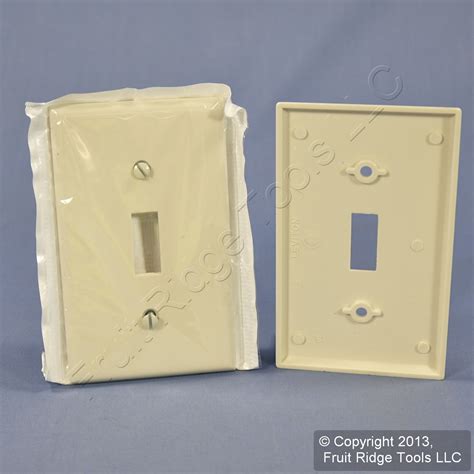 5 Leviton Light Almond Toggle Switch Covers Wall Plate Switchplate