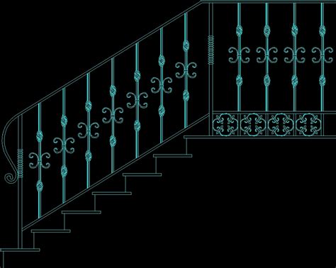 Handrails And Staircases Dwg Block For Autocad Designs Cad My Xxx Hot