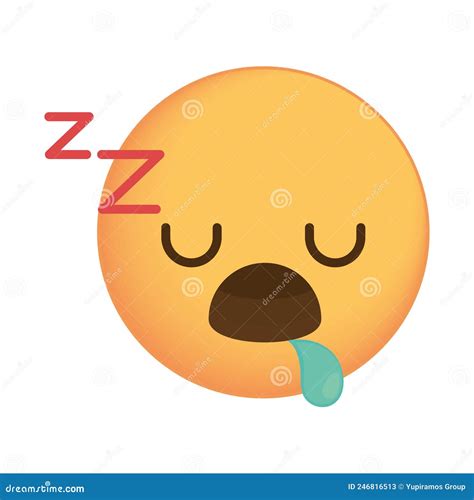 Emoji Face Sleeping Stock Vector Illustration Of Humor 246816513