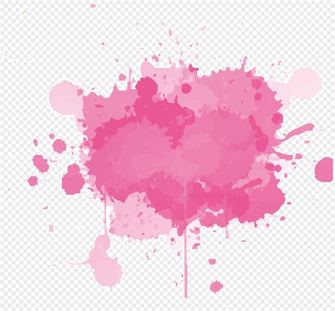 Splash Material For Pink Watercolor Png Imagepicture Free Download