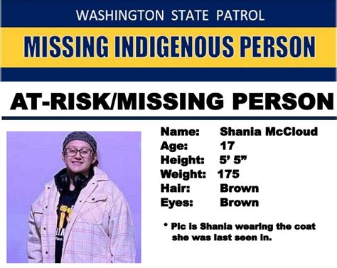 Pregnant Teen Last Seen In South Hill Wsp Issues Missing Indigenous