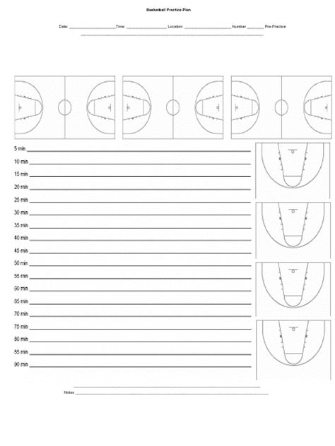 Basketball Practice Plan Download Printable Pdf Templateroller