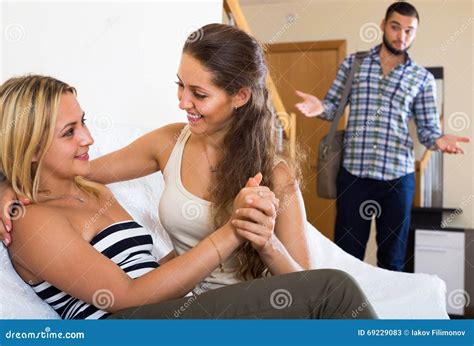 Discovering Cheating Partner Stock Image Image Of House Boyfriend