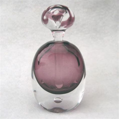 Perfume Bottle Clear And Purple Art Glass With Dauber Dansk International Designs Perfume