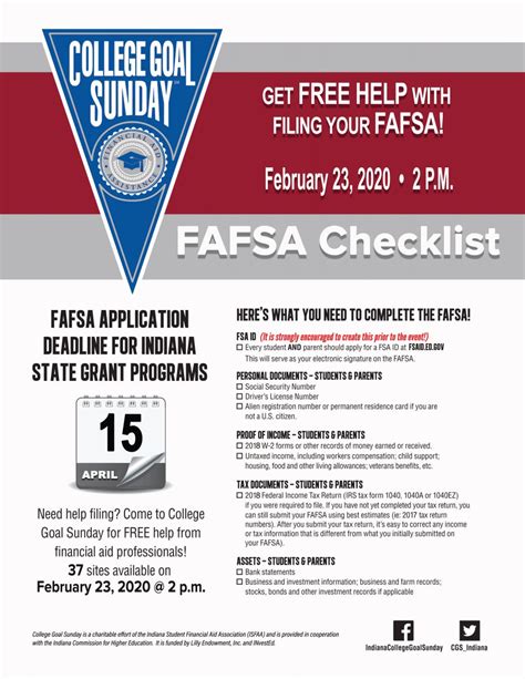 Free Fafsa Help Available During College Goal Sunday Feb 23 Goshen