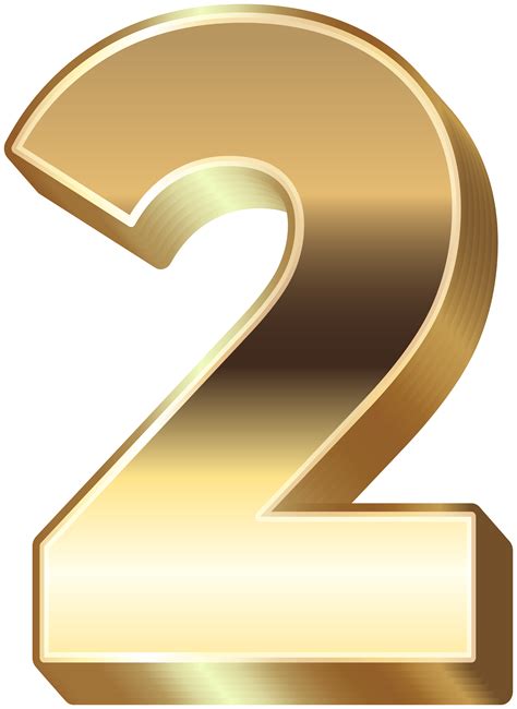 Gold Number Two Png Clip Art Image Gallery Yopriceville High Images