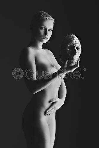 Nude Woman With Mask Stock Photo Crushpixel