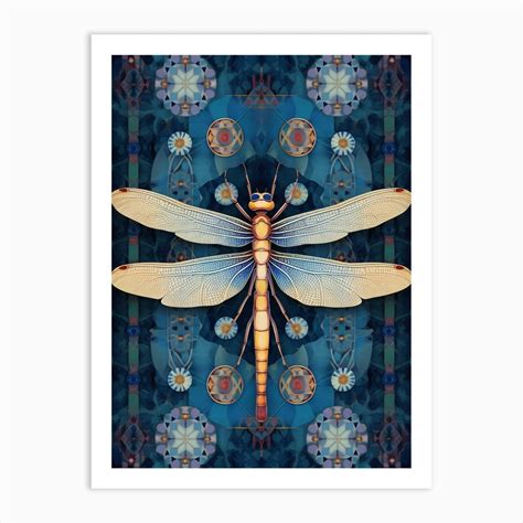 Dragonfly Geometric 8 Art Print By Dragonfly Dreams Fy