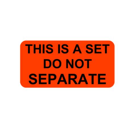 This Is A Set Do Not Separate Stickers 2x1 Red Label 500 Labels Ebay