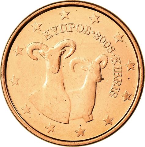 1 Euro Cent Cyprus 2008 2023 Km 78 Coinbrothers Catalog