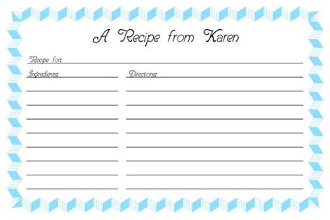 Recipe Card Template 2