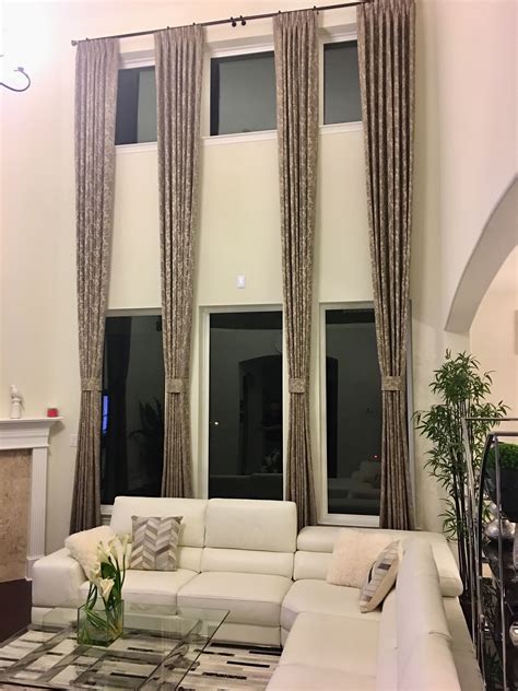 Custom Drapery For Extra Long Living Room Windows By Avanti Designs