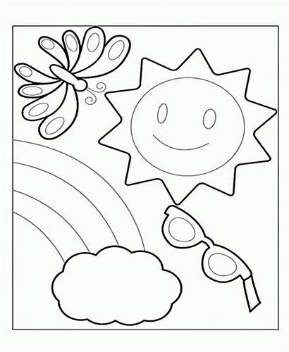 Coloring Sheets Vacation Holiday Preschoolers Toddlers Printable